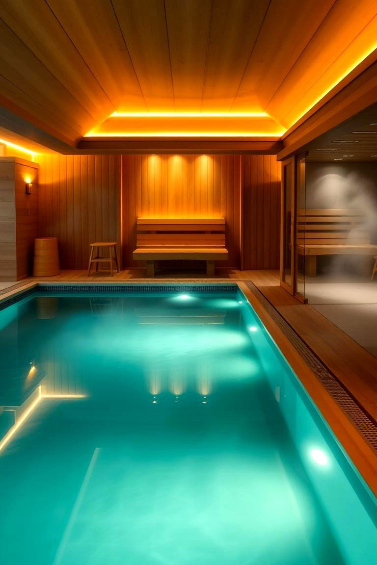 Pool House with a Sauna and Steam Room - 24 Pool House Ideas