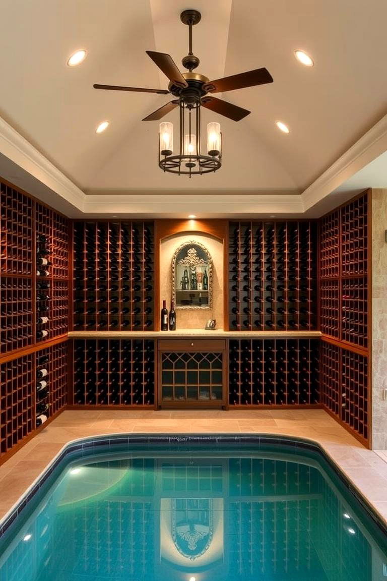 Pool House with a Wine Cellar - 24 Pool House Ideas