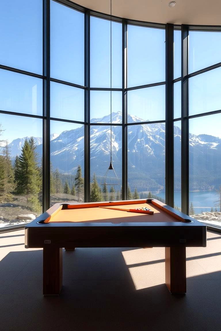 Pool Table Room with a View - 24 Pool Table Room Ideas