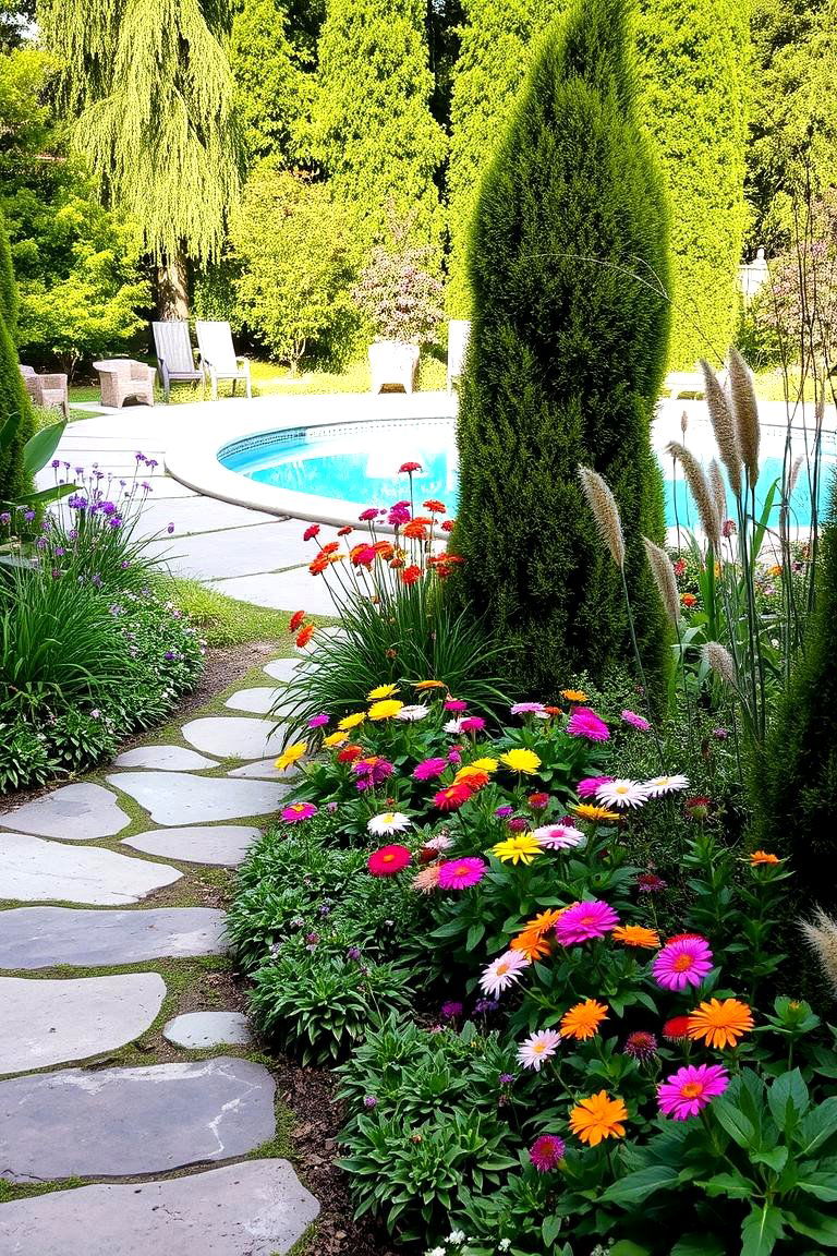 Pool with Lush Landscaping - 24 above ground pool ideas