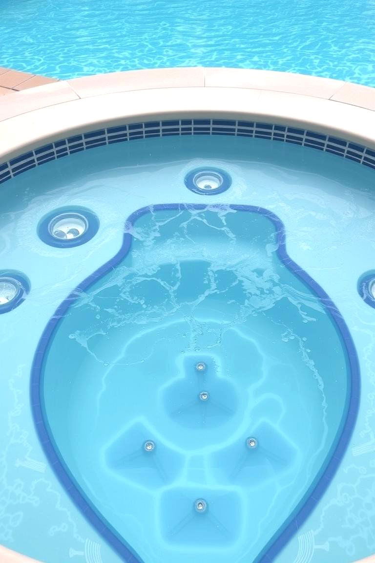 Pool with a Hot Tub Section - 24 Small Pool Ideas