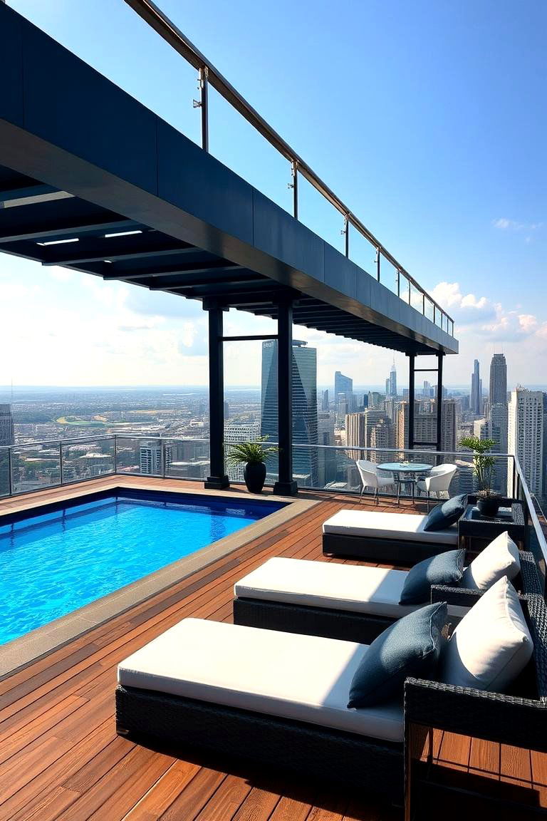 Pool with a Rooftop Deck - 24 above ground pool ideas