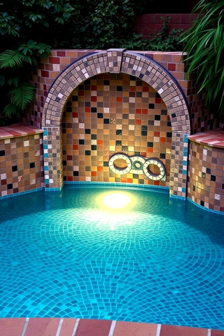 Pool with a Tiled Surround - 24 above ground pool ideas