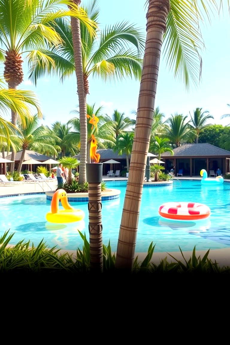 Pool with a Tropical Theme - 24 above ground pool ideas
