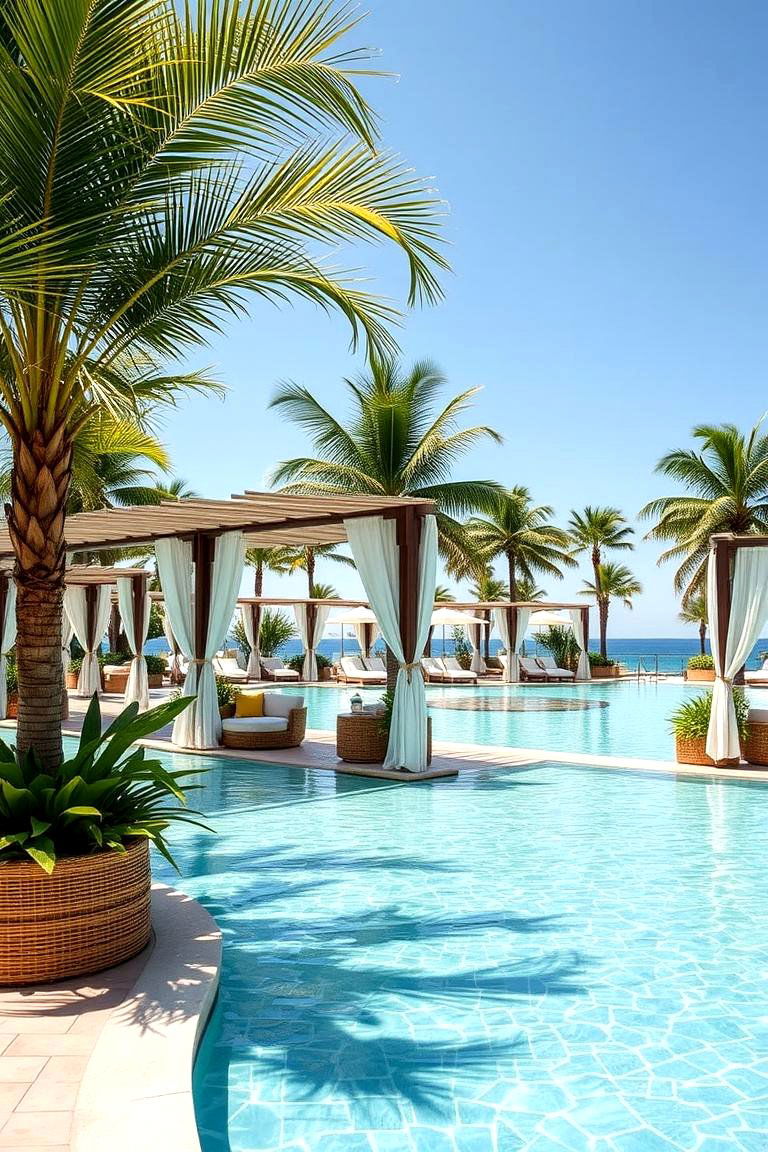 Poolside Cabana Lagoon - 24 Lagoon Pool Ideas