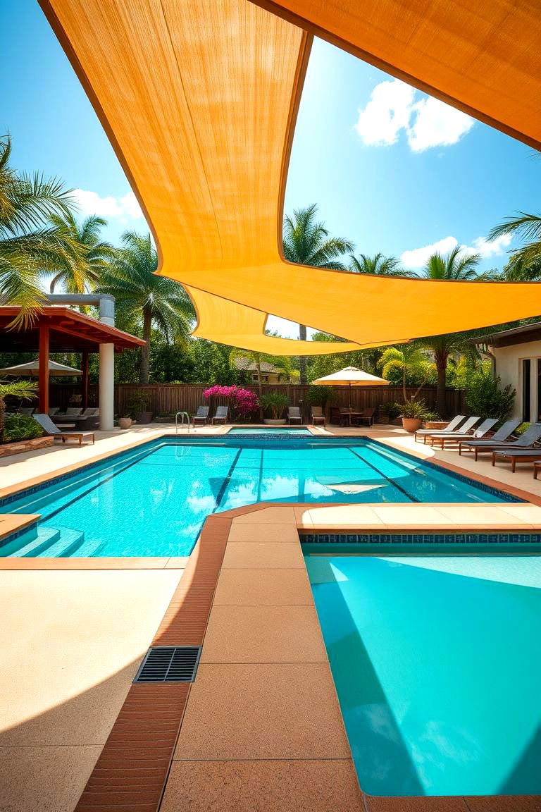 Poolside Leisure Deck - 24 Ground Level Deck Ideas