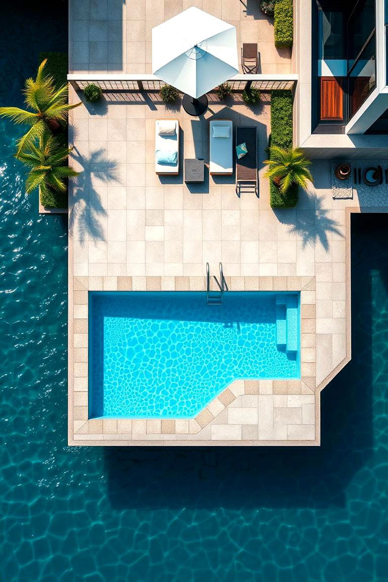 Poolside Platform Deck - 24 Platform Deck Ideas