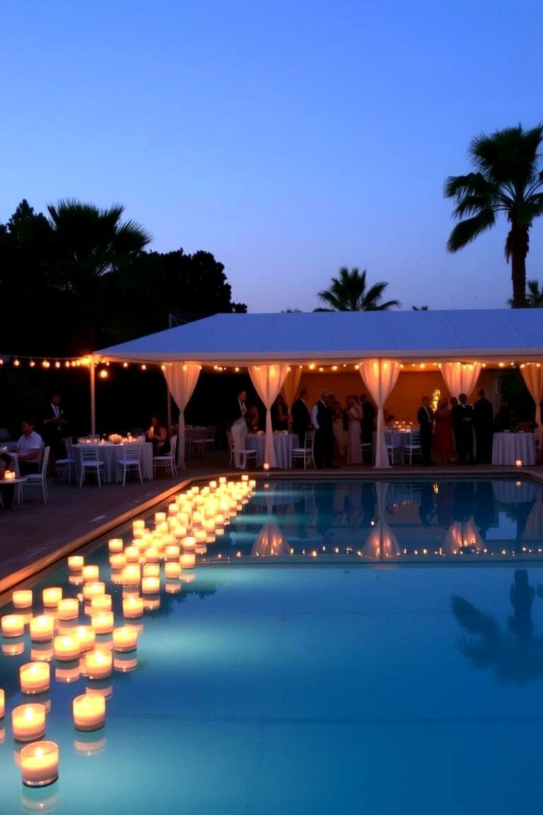 Poolside Wedding Celebration - 24 Backyard Wedding Ideas