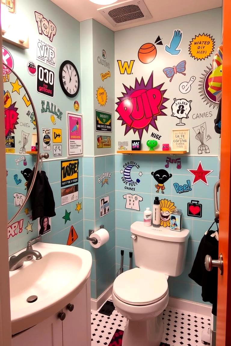 Pop Culture Personalization - 24 Teen Bathroom Ideas