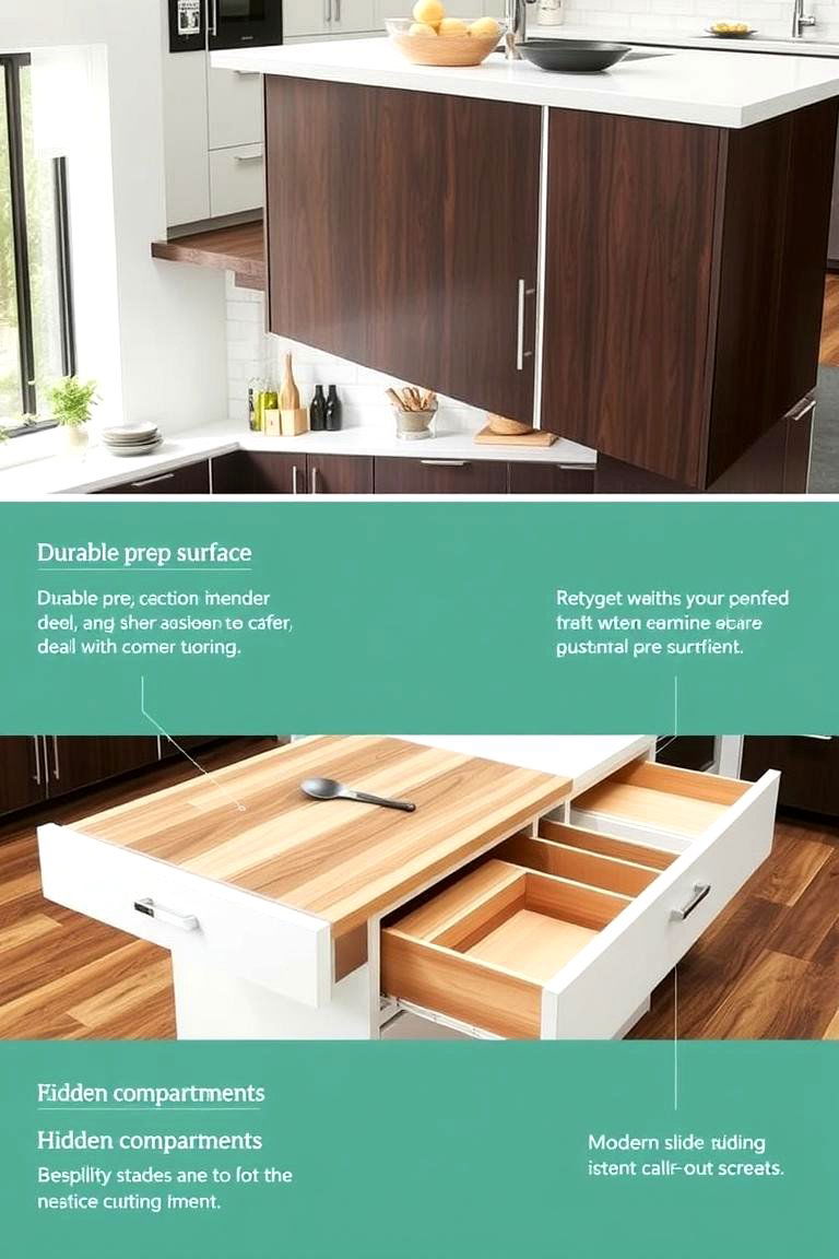 Pop Out Cutting Board Storage - 24 Kitchen Island Storage Ideas