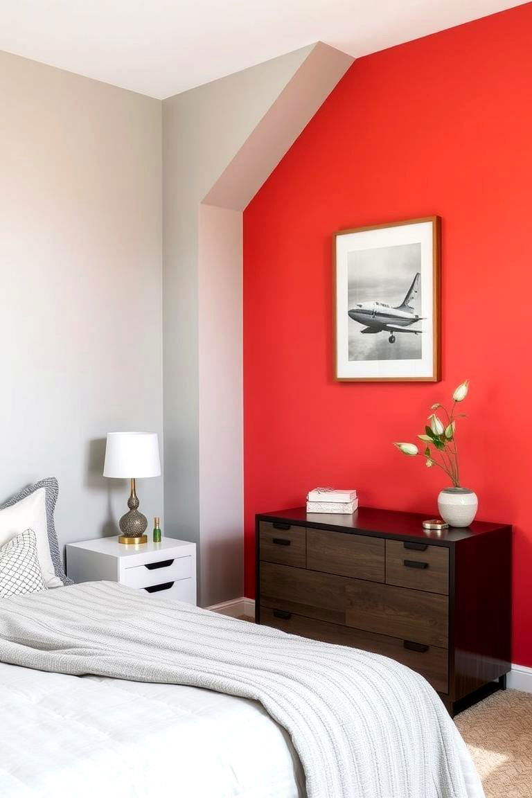 Pop of Bright Color - 24 Bedroom Wall Painting Ideas