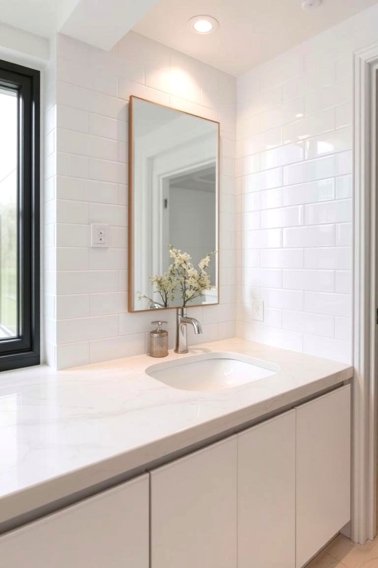 Porcelain Tile Countertops - 24 Bathroom Countertop Ideas