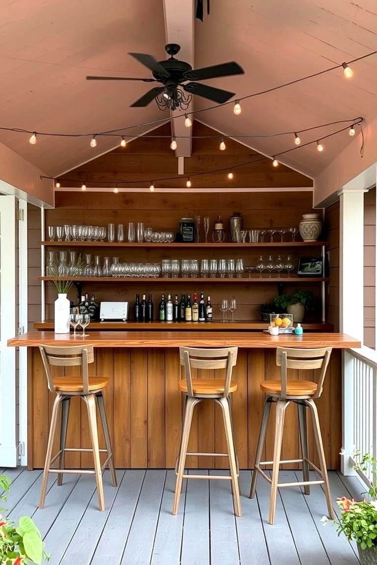 Porch Bar Area - 24 Back Porch Ideas