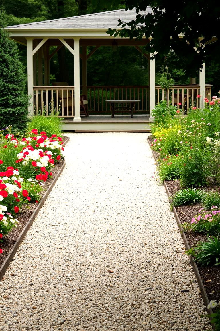 Porch Deck with a Garden Path - 24 Front Porch Deck Ideas