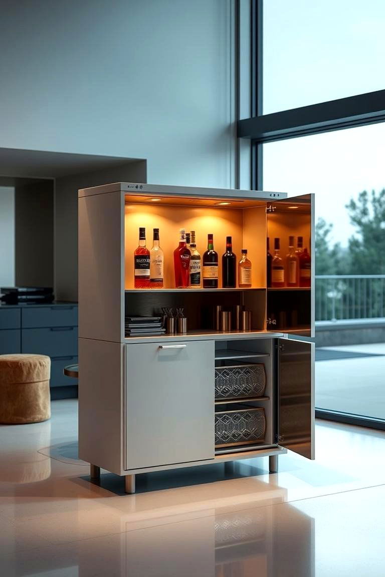 Portable Bar Cabinet - 24 Studio Furniture Ideas