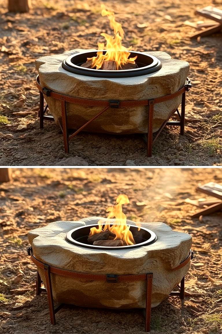 Portable Boulder Fire Pit - 24 Boulder Fire Pit Ideas
