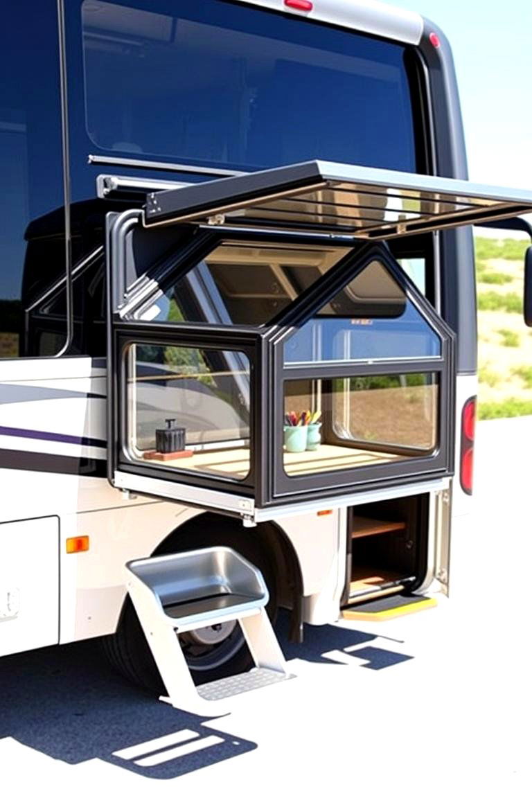 Portable Greenhouse Attachments for Mobile Gardens - 24 School Bus Greenhouse Ideas