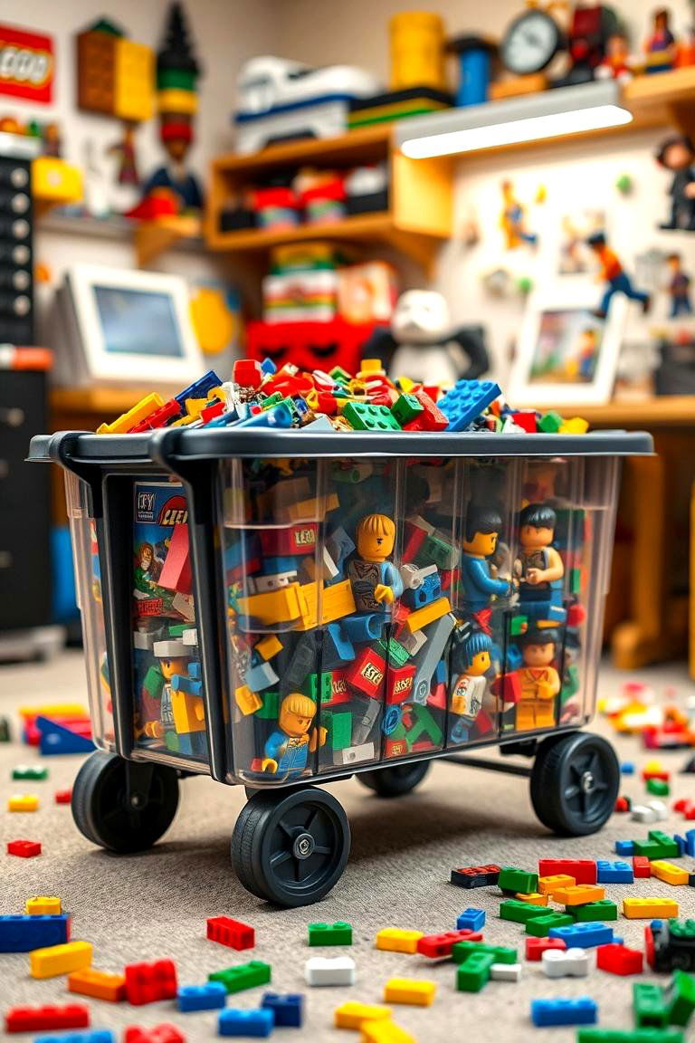 Portable LEGO Caddy - 24 Lego Storage Ideas