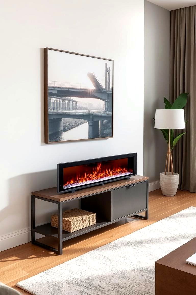 Portable Linear Electric Fireplace - 24 linear fireplace ideas