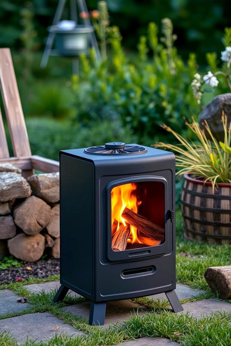 Portable Log Burner for Gardens - 24 Log Burner Ideas