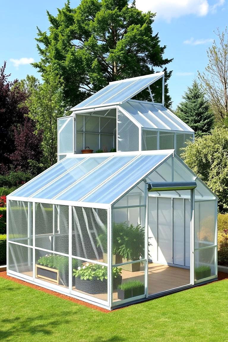 Portable Modular Greenhouse and Shed - 24 Greenhouse and Shed Combo Ideas