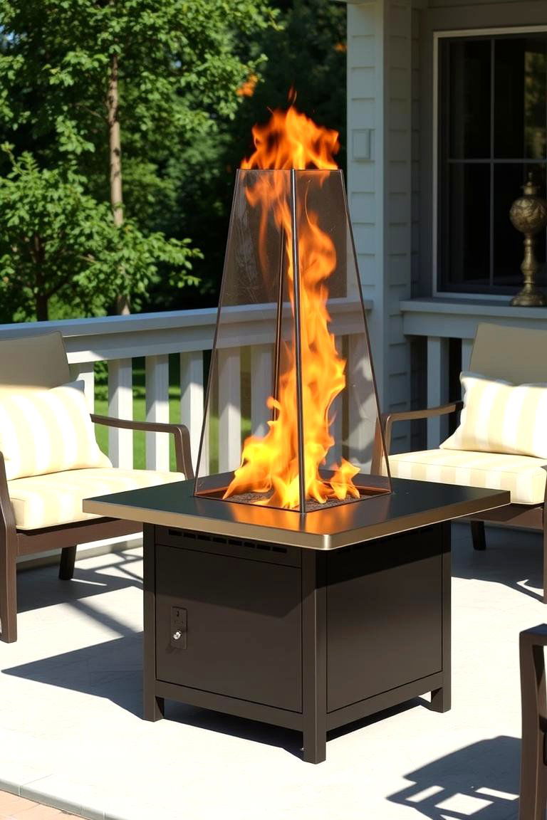 Portable Outdoor Fireplace for Flexibility - 24 Porch Fireplace Ideas