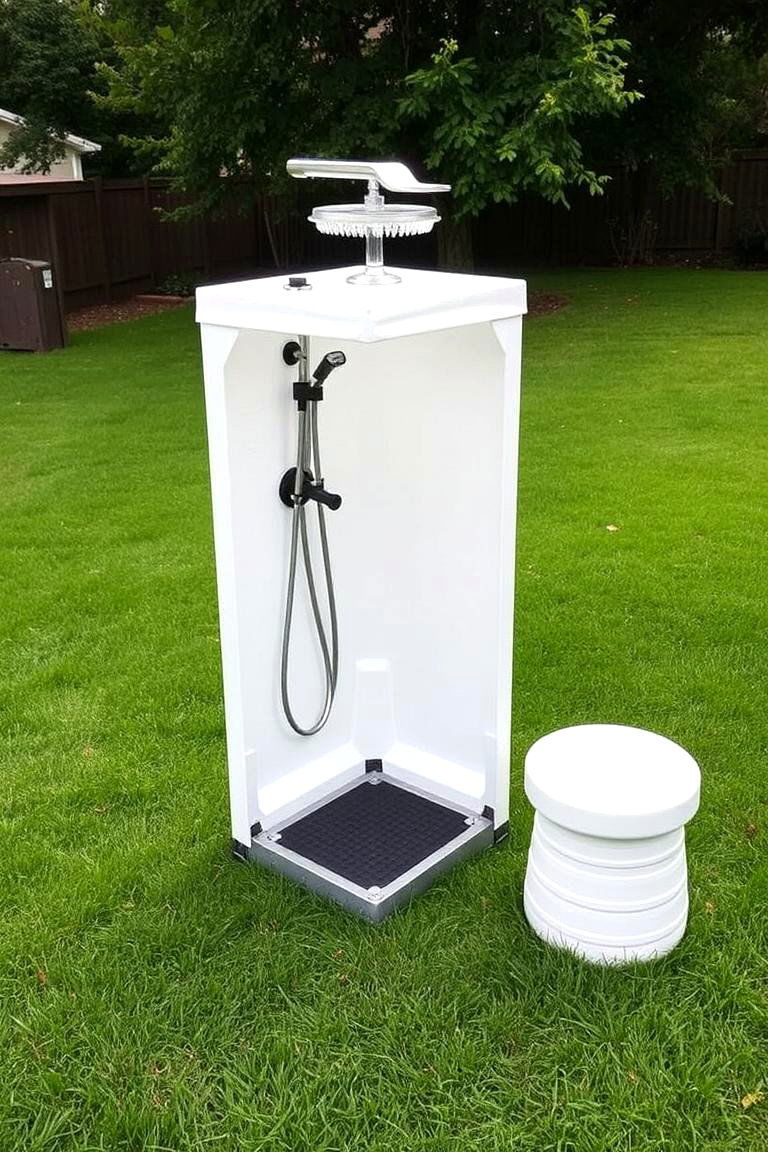 Portable Outdoor Shower System - 24 Outdoor Bathroom Ideas