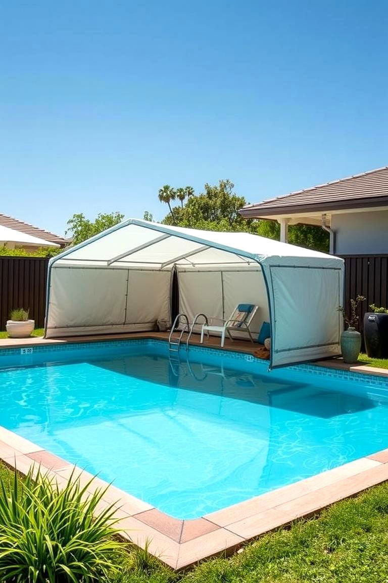 Portable Pool Shed Solution - 24 Pool Shed Ideas