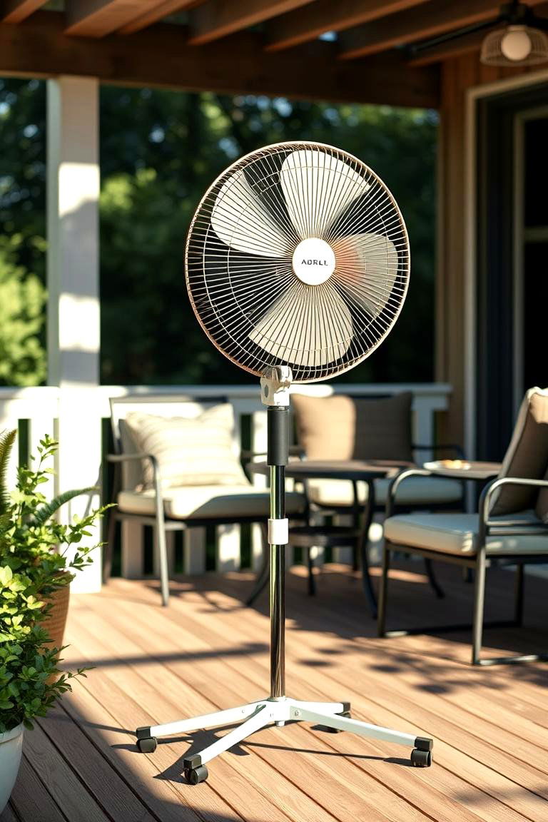 Portable Stand Fan - 24 Patio Fan Ideas