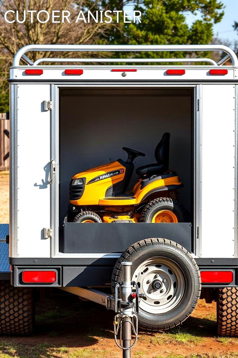 Portable Trailer Storage - 24 Lawn Mower Storage Ideas