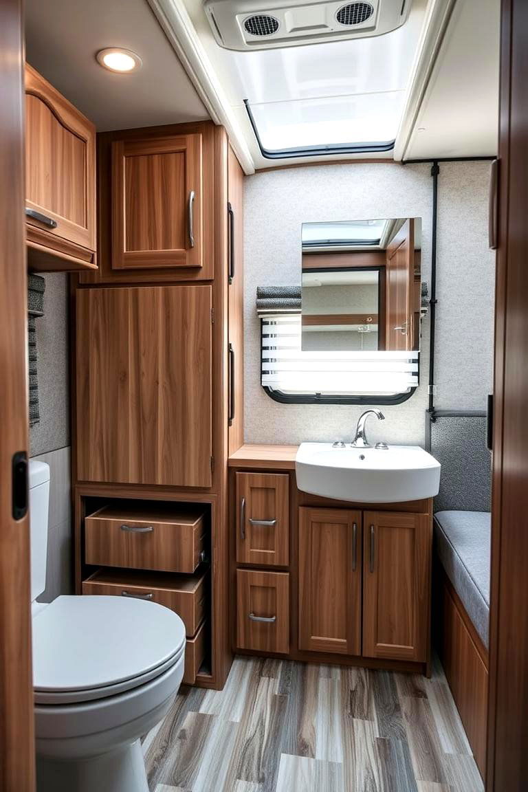 Portable and Removable Fixtures - 24 Small Rv Bathroom Ideas