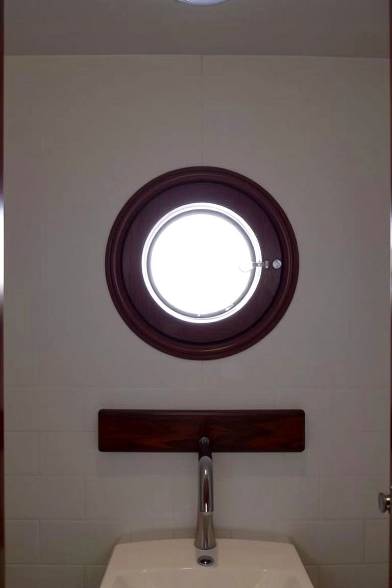 Porthole Window for a Maritime Escape - 24 Nautical Bathroom Ideas