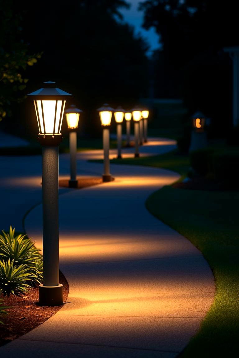 Post Lights for a Grand Entrance - 24 Backyard Lighting Ideas