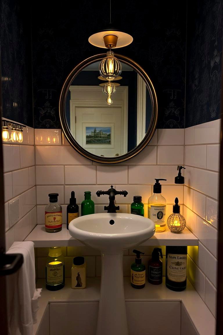 Potion Bottle Accents - 24 Harry Potter Bathroom Ideas