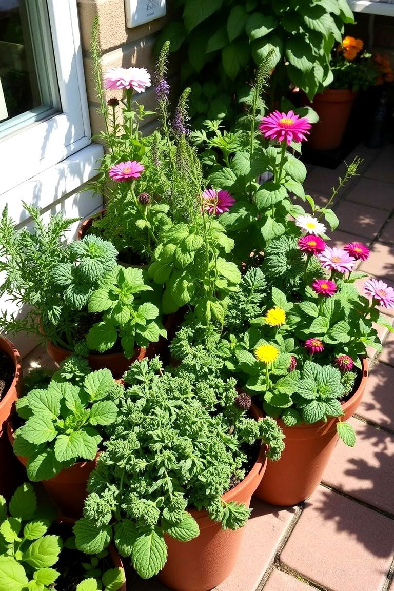 Potted Herb and Vegetable Garden - 24 Small Patio Ideas