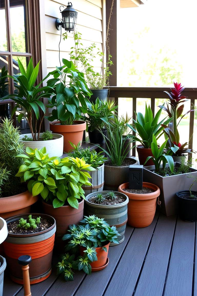 Potted Paradise - 24 Deck Decorating Ideas With Plant