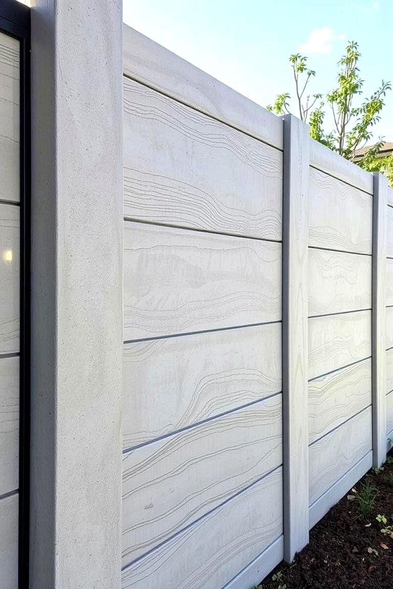 Poured Concrete Fence Art - 24 Fence Art Ideas