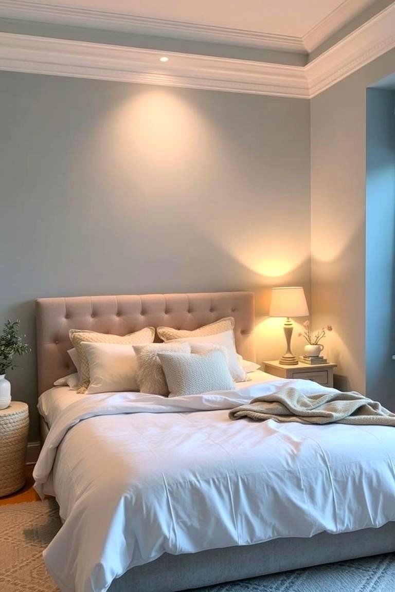 Powder Blue Bedroom with Soft Fabrics - 24 Blue Room Ideas