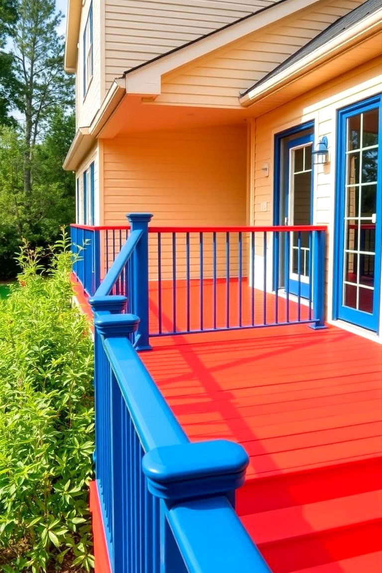 Powder Coated Metal Railing in Custom Colors - 24 Metal Deck Railing Ideas