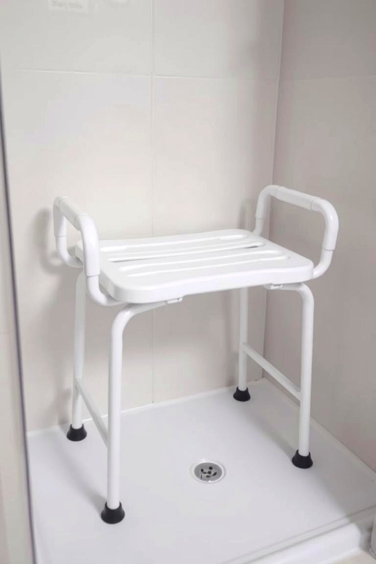 Practical Adjustable Height Shower Bench - 24 Shower Bench Ideas