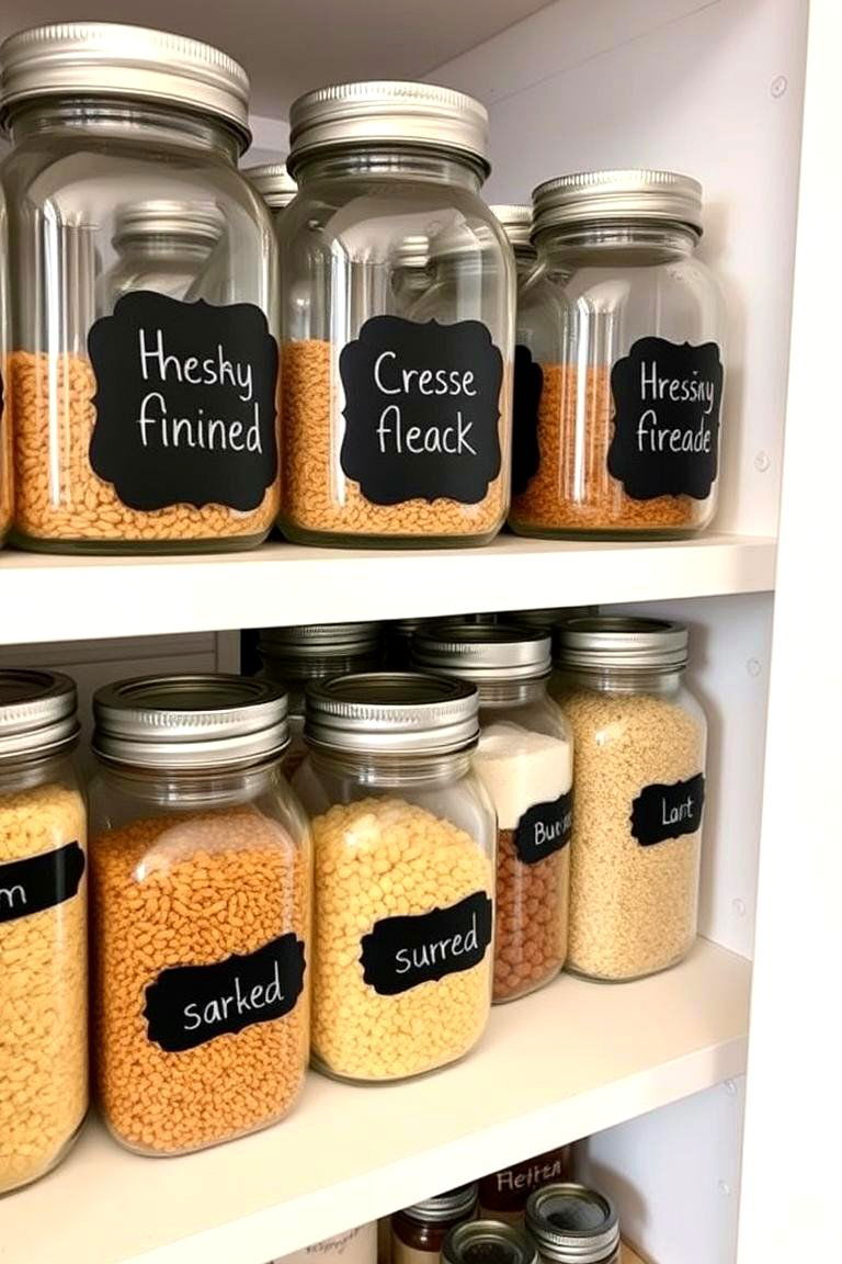 Practical Chalkboard Painted Mason Jars - 24 Mason Jar Centerpiece Ideas