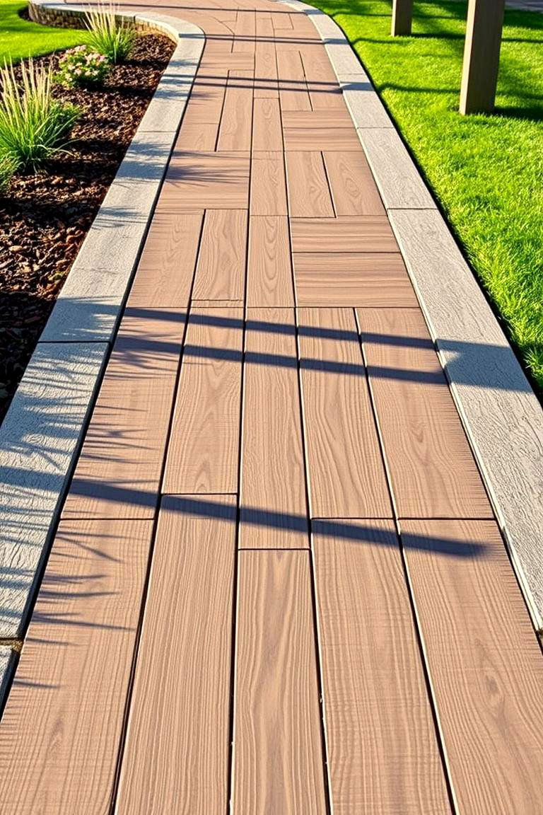 Practical Composite Walkway - 24 Pool Walkway Ideas
