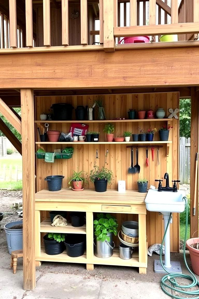 Practical Gardening Station - 24 Under Deck Ideas