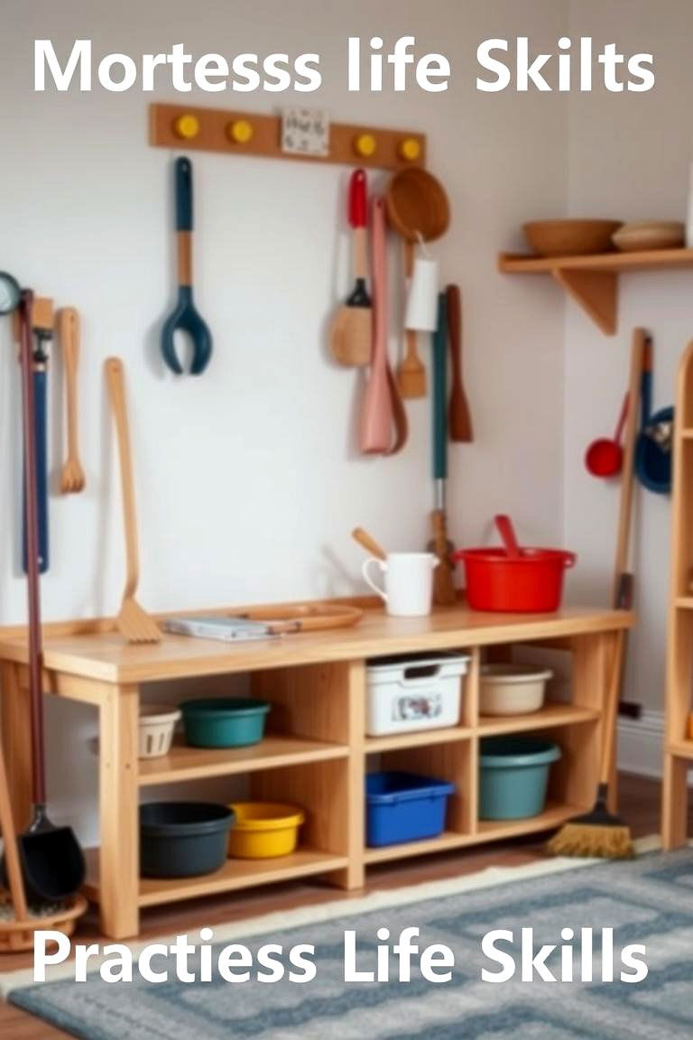 Practical Life Skills Area - 24 montessori nursery ideas