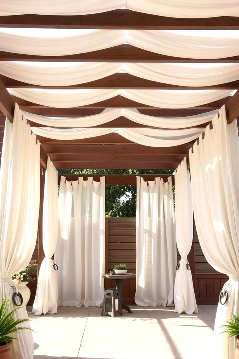 Practical Outdoor Curtains - 24 Pergola Cover Ideas