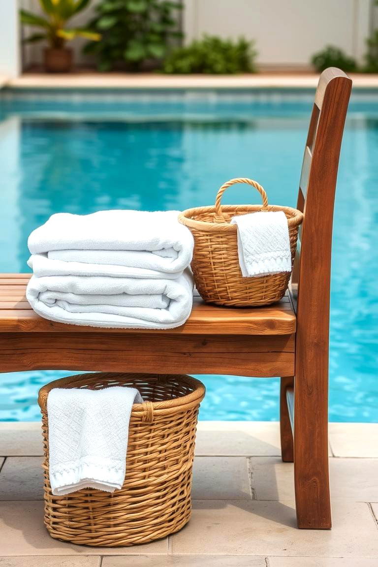 Practical Poolside Benches - 24 Pool Furniture Ideas