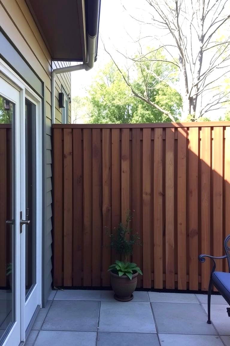Practical Privacy Screen Wall - 24 Patio Wall Ideas