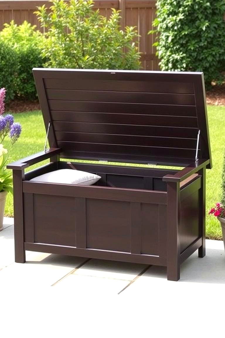 Practical Storage Bench - 24 Patio Furniture Ideas