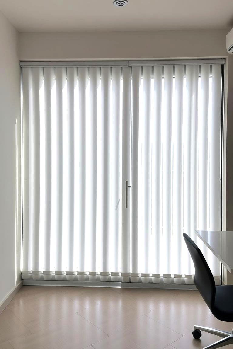 Practical Vertical Blinds - 24 Sliding Door Curtain Ideas