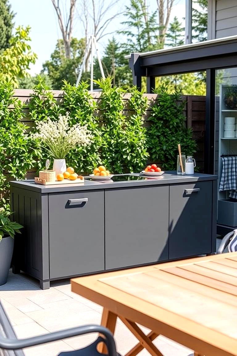 Practical and Low Maintenance Compact Laminate - 24 Outdoor Countertop Ideas